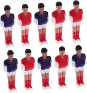 SUPVOX 10Pcs Foosball Players Set Mini Table Soccer Figures Replacement Soccer Men for Foosball Table Game for Home Office Cafe