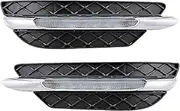 Daily Line Lamp Grille Kit LED Daytime Running Lamp DRL Fog Lamp Assembly Compatible For Mercedes-Benz 2012-2014 W204 C-Class C250 C300