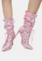 Flirt Money Making Madness Bandana Print Booties