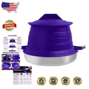 Violet Silicone Splatter Guard for Frying - Fits 8 & 10-Inch Pans, Multi-Purpose