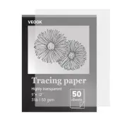 Tracing Paper, 50 Sheets 9x12 inches 31lb/50gsm Artists Tracing Paper Pad, Wh...