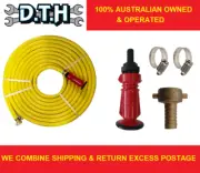 D.T.H 19MM (3/4") X10M PREMIUM YEL FIRE FIGHTING HOSE & 100L/M TWIST FIRE NOZZLE