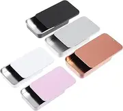 5 Pcs Dental Floss Case Portable Mini Dental Pick Dispenser Box Metal Refillable Flosser Holder Compact Glide Floss Organizer for Travel Oral Care Dating Dinners Cleaning Teeth
