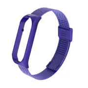 Smart Watch Bracelet Strap For Xiaomi Mi band 6 5 Metal Steel Wrist Band Replacement Straps Waterproof and Adjustable - Midnight blue