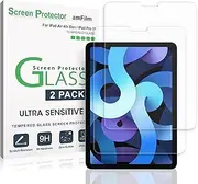 amFilm (2 Pack) Compatible with iPad Air 5/Air 4, iPad Pro 11 (11") Tempered Glass Screen Protector, Ultra Sensitive, Face ID & Apple Pencil Compatible
