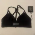 Savage x Fenty Sports Bra Womens Extra Small Black Crossback Activewear Workout