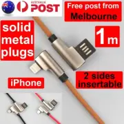 90° Right Angle Elbow Fast Charging USB Charger Cable Data Sync Lead for iPhone