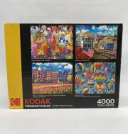 Kodak 4000 Pc Jigsaw Puzzles Bundle Box 4 - 18x24 puzzles 1000pc, New Sealed