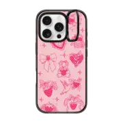 iPhone 16 Pro Impact Ring Stand Case MagSafe Compatible Strawberry Tattoo Flash