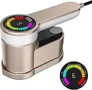 Travel Steamer Iron, Portable Mini-6 Intelligent Ironing Machine, Garment 2-IN-1 Clothes Steamer Handheld, with Digital Panel, AU Plug 1200W (Golden).