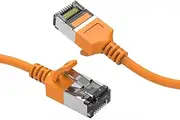 Cable Central LLC Cat8 Slim Ethernet Cable U/FTP 7 ft Orange - RJ45 Computer LAN 30AWG Cat8 Cable, Cat8 Patch Cable, Network Cable, Cat 8 Cable, Internet Cable, 40Gbps, 2000MHz - 7 Feet