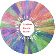 20pc/lot Macaron Gradient colors Fringe Tassel Bookmark Sewing Finishes DIY Trim