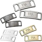 [Generic] 4 Pairs of AF1 Airforce One Lace Tag - Includes Silver, White, Gold & Black Pairs of AF1 Tags for Sneakers Trainer (Silver, White, Gold & Black Lace Tags), Silver, White, Gold & Black Lace Tags, One