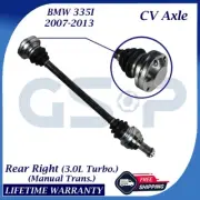 GSP OEM Rear Right CV Axle For 2007-2013 BMW 335I 3.0L Turbo. Manual Lifetime W. (for: BMW)