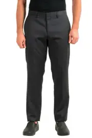Hugo Boss Men's "Gido" Gray 100% Wool Flat Front Dress Pants