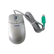 New Old Stock KDS Brand PS2 Scroll Mechanical Mouse 2 Button Silver