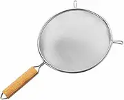Mikinona 1pc Baking Tool Grease Net Colander Toaster Oven Flour Sieve Stand Mixer Loaf Tin Small Strainer Kitchenware Air Fryer Accessories Juice Strainer Gadget Strainers Pan Wooden Silver