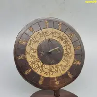 在飛比找蝦皮購物優惠-♢促銷♢復古銅器純銅日晷儀日晷模型羅盤太陽高度測量古代計時器