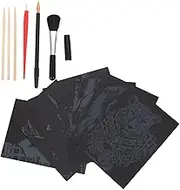 KONTONTY 1 Set DIY Scratch Paper Art with Scratching Tools Animal Scratch Off Cards Creative Painting Supplies for Fun Craft Activities for Home and Kindergarten