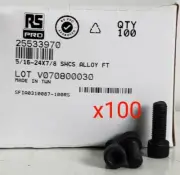 5/16"-24 x 7/8" Allen Socket Head Alloy Cap Screws Bolt Black Machine QTY 100
