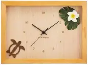 K-ART.JAPAN Wall Clock DECLOCK Hawaiian Yellow/Natural Plumeria DC-1601