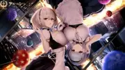 Anime dido sirius azur lane christmas ornament city Stitched Gaming Mat Desk
