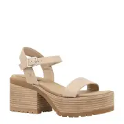 RUMOURS BARE PLATFORM LEATHER SANDALS