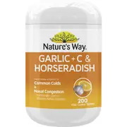 Nature's Way Immunity Defense Garlic & Horseradish Immune support 200 pack