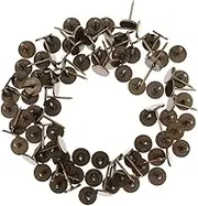 BUTIFULSIC 150Pcs Vintage Style Metal Thumb Tacks Heavy Duty Flat Head Upholstery Tacks for Bulletin Board Wall Decoration and Furniture Use Timeless Finish for Home and Office