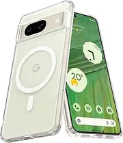 YINLAI For Google Pixel 7 Case Compatible with Magsafe, Mobile Phone Case Google Pixel 7 Magnetic Transparent Lightweight Thin TPU Bumper PC Shell Cover Case Protective Case Google Pixel 7 6.3 Inches,