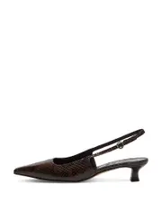 Aeyde Women's Catrina Pointed Toe Kitten Heel Slingback Pumps