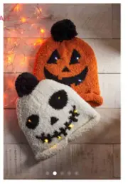 MUD PIE KIDS TODDLER HALLOWEEN HAT SKELETON LIGHTS UP 3 MODES SAFETY SAFE 3T-5T