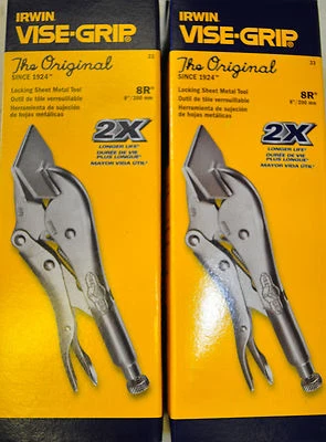 Irwin Vise-Grip 8R LOCKING SHEET METAL CLAMP PLIER Quantity 2 ea