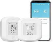 WiFi Zigbee 3.0 Bluetooth Temperature Humidity Sensor, Indoor Thermometer Humidity Sensor, Hygrometer Monitor with Alert, for Home, Office,Wine Cellar Greenhouse (WiFi Temperature & Humidity)