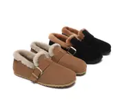 AUSTRALIAN SHEPHERD® UGG Slippers Women Shearling Lined Suede Mona - Chestnut / AU Ladies 10 / AU Men 8 / EU 41