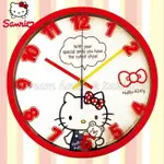 日本正版 三麗鷗 SANRIO HELLO KITTY 凱蒂貓 掛鐘/時鐘《 靜音無聲連續機芯 》★ 簡單時尚可愛 ★ 夢想家精品家飾