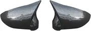 Carbon Fiber Rear View Mirror Cover for Audi B9 A4 S4 A5 S5 2016 - UP Carbon Mirror Side Caps Replacement Style Caps External Parts (Color : 1 Set Carbon Pattern)
