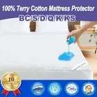100% Waterproof Terry Cotton Fitted Mattress Protector Single/Double/Queen/King