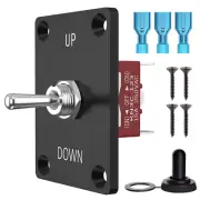 Momentary Toggle Switch, SPDT 3Pin Waterproof (On)-Off-(On) Toggle Switch 12V D