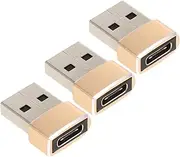 Uonlytech 3pcs Type C to USB Adapter Lightweight Converter for Charging Data Transfer Compatible with Computer Tablet and Power Bank Elegant Design for Easy Carrying