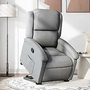 Light Grey Stand Up Recliner Chair Comfy Furniture for Reading Room, Living Spaces, Reclining Chairs and Bedroom - Comfy Chair