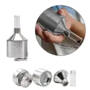 Metal Powder Grinder Hand Mill Funnel With Snuff Glass Bottle 1pcs Zekai