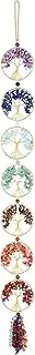 Top Plaza 7 Chakra Stones Healing Crystals Life Tree Wall Hanging Ornament Decoration for Good Luck Reiki Yoga Meditation Protection Mothers Day Mom Gifts