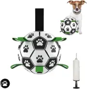 Dog Ropes Toys Soccer Ball with Grab Tabs, Interactive Dog Toys for Tug of War