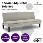 New Sarantino 3 Seater Sofa Bed Lounge Couch Modular Furniture Linen Light Grey
