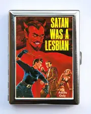 Satan was a Lesbian Cigarette Case Wallet Business Card Holder Pulp
