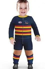 AFL Footy Suit Body Suit - Adelaide Crows - Baby Infant Toddler