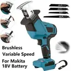 Brushless Cordless Reciprocating Saw for Makita 18V Battery W/ 4 Saw Blade