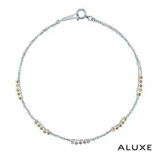 ALUXE 亞立詩 Shine 經典百搭 18K 小圓珠三色雙鍊手鍊