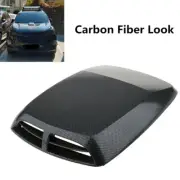 Carbon Fiber Look Car Decorative Air Flow Intake Hood Scoop Vent Bonnet Cover